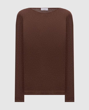 Brunello Cucinelli Brown jumper with lurex M41800008P