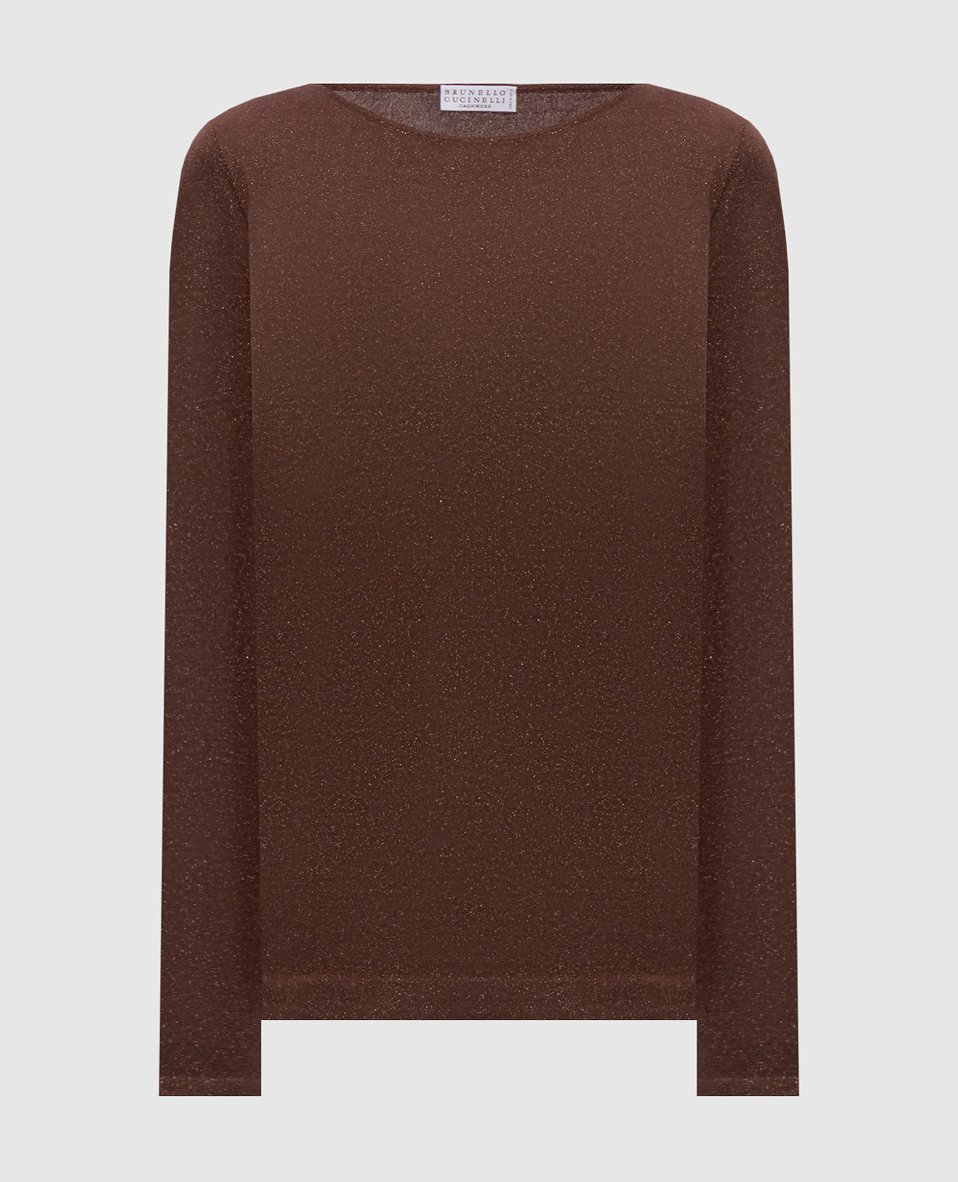 Brown jumper with lurex