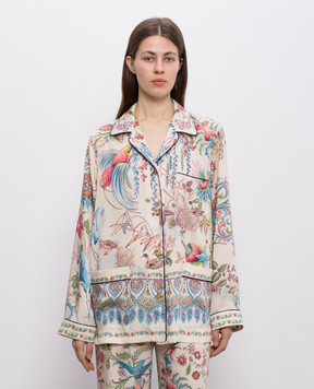 Etro Beige pajama-style blouse WRIA010099SPSI4