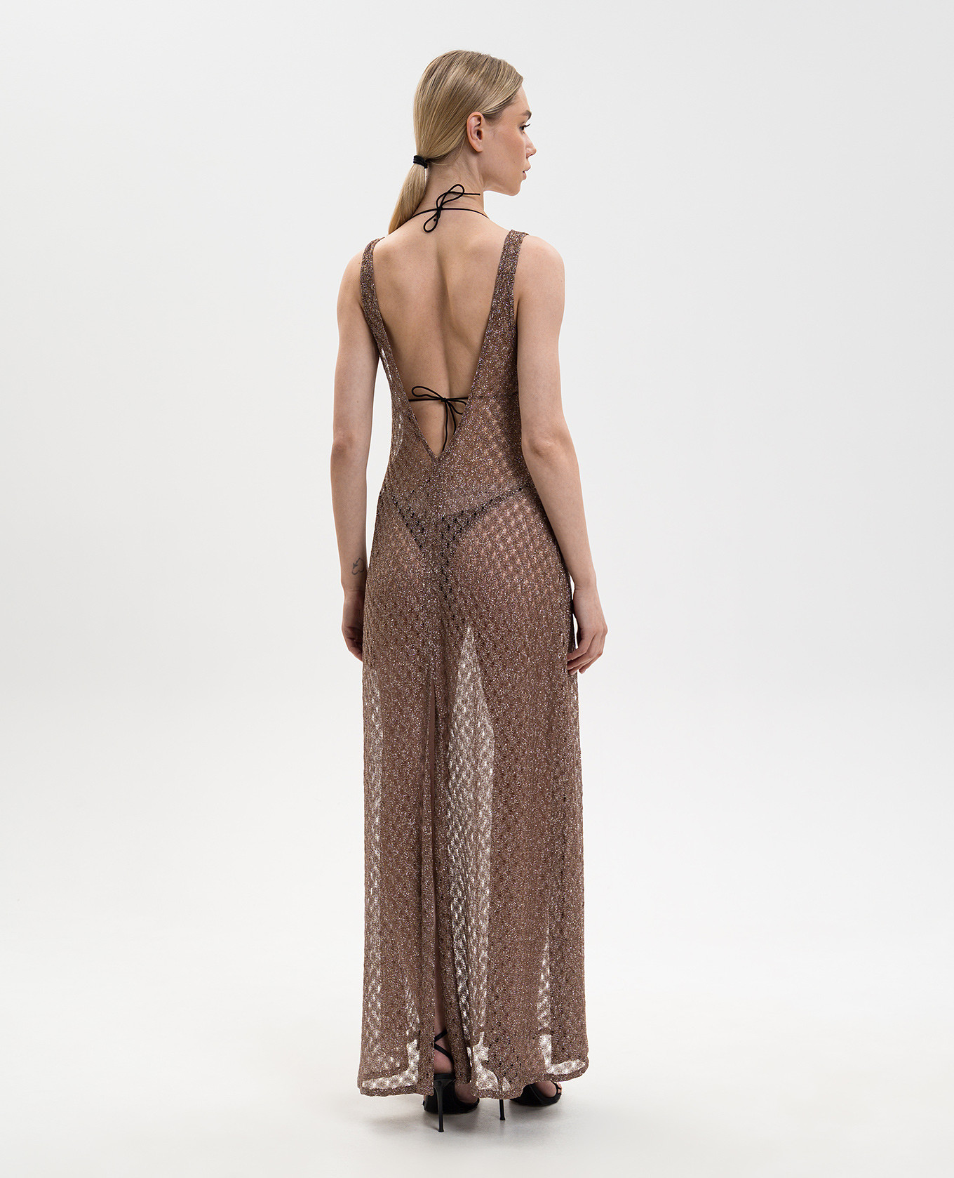 

Brown maxi dress with lurex Missoni