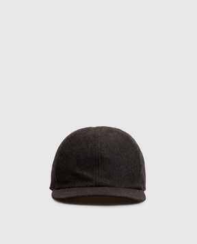 Doriani Cashmere Dark brown wool cap 191T125T125