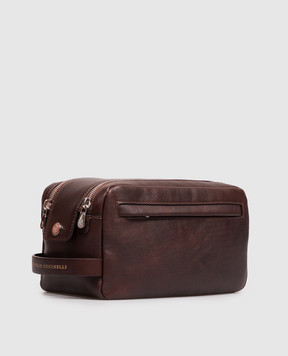 Brunello Cucinelli Brown leather vanity case MWCIBU334