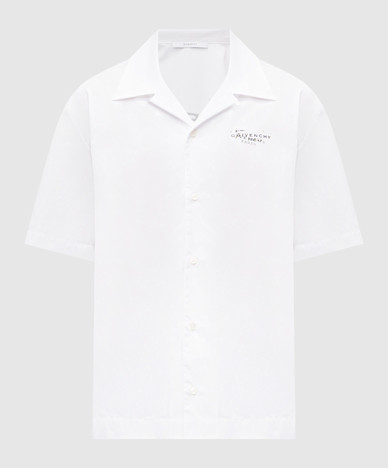 Wit overhemd met logoprint