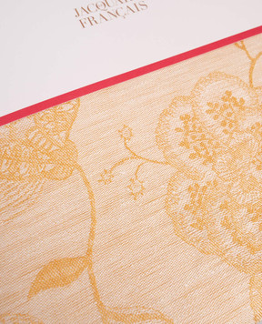 Le Jacquard Fraincais Yellow À l'orangerie linen tablecloth 31627