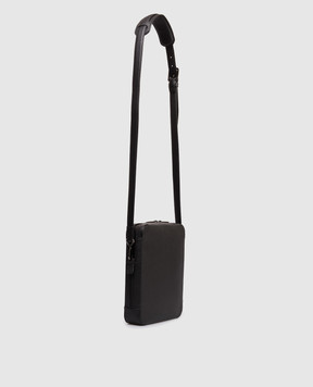 Stefano Ricci Black leather bag with textured emblem ND233GTURE