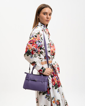 Gianni Notaro Purple Dollaro leather bag 235DOLLARONIKEL