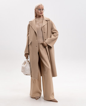 Ermanno Scervino Beige wool pants D492P362XQQ