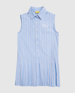 Off-White Children's blue striped shirt dress 44GDB06JS26F001