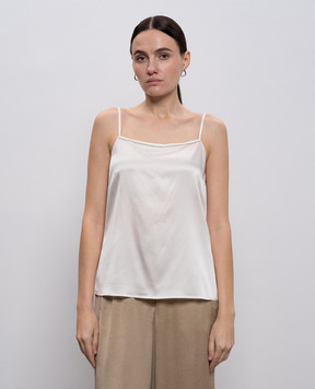 Peserico White silk top A08921D02372