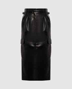 Thierry Mugler Black leather pencil skirt 26W9JU06069052