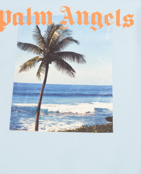 Palm Angels Children's blue hoodie Since 2015 PBBB012S26FLE008
