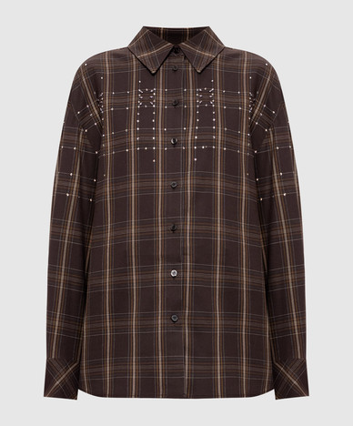 Brown checkered shirt