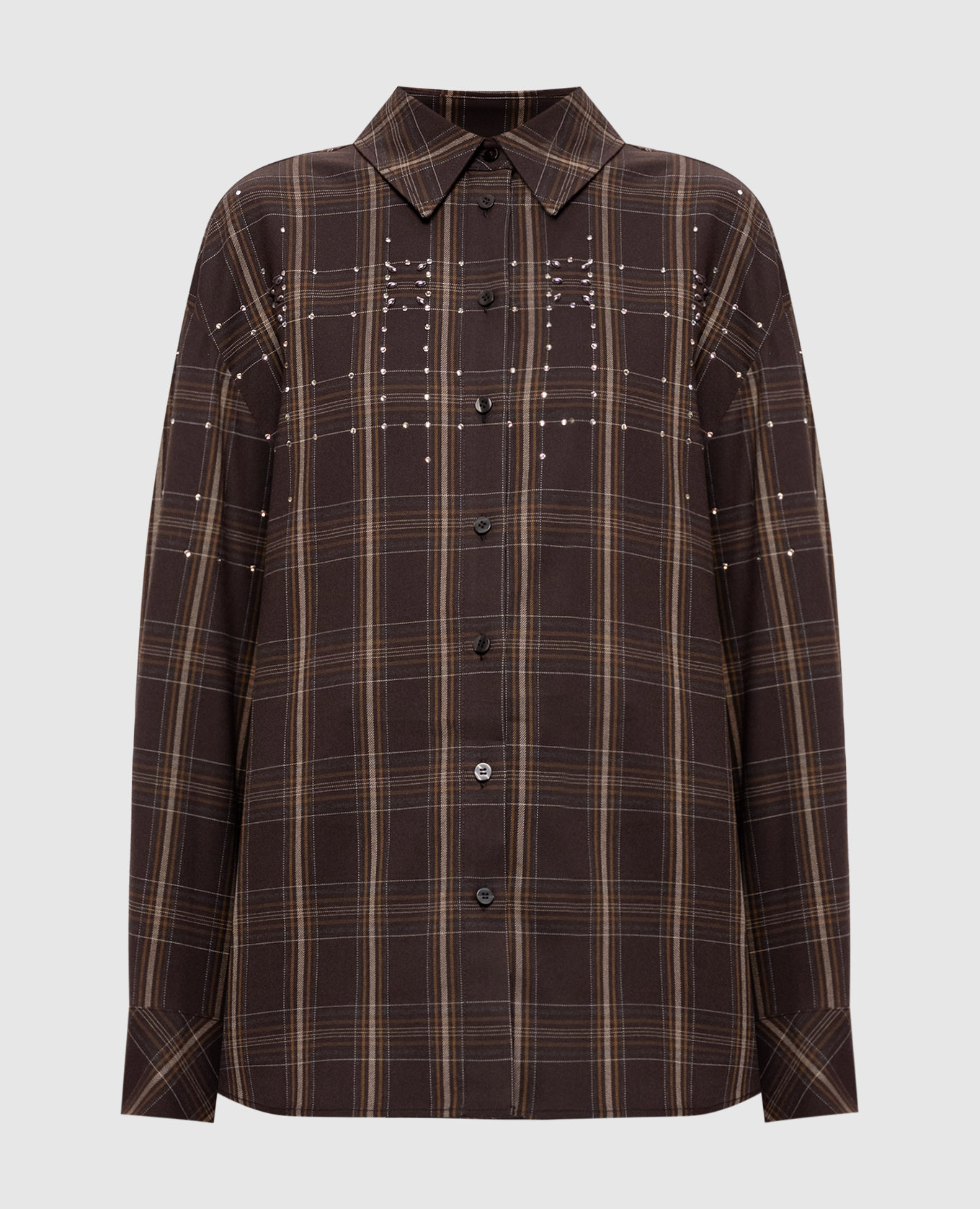 Brown checkered shirt Twinset