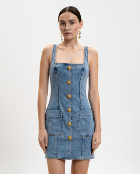 Balmain Blue denim mini dress GF1R2531DG11