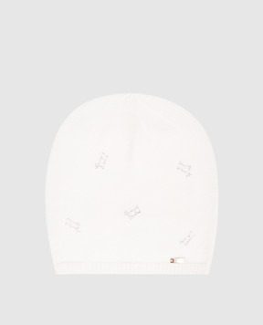 Herno White wool hat with logo BER00057D70166