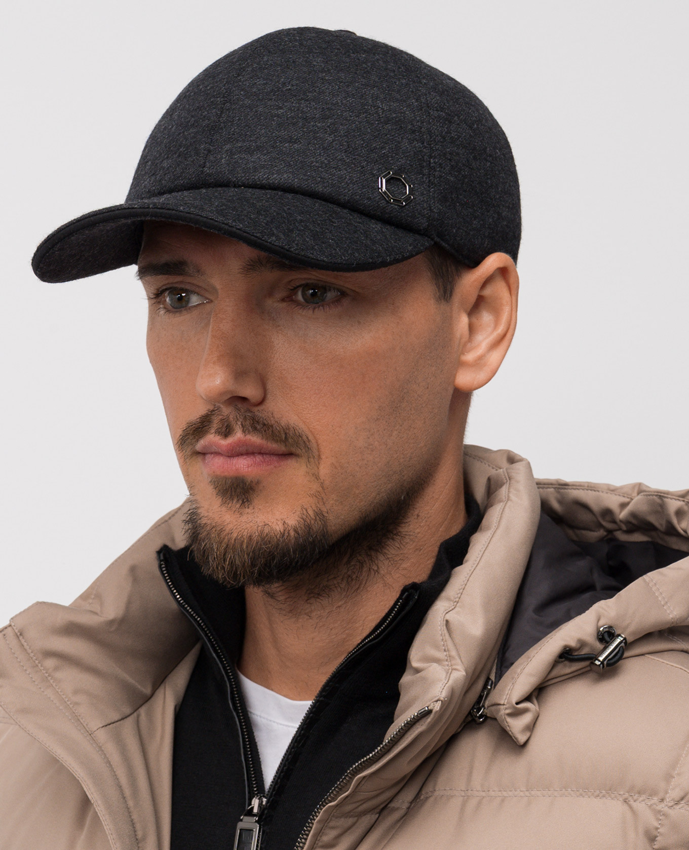 

Black wool cap Stefano Ricci