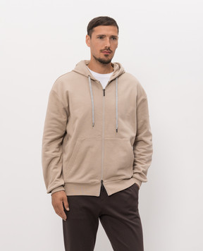 Peserico Beige sports jacket with logo patch R57009J0DK00088