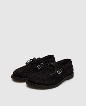 JW Anderson Navy blue suede topsiders MO0008LA0416