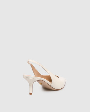 Babe Pay Pls Ivory patent leather slingbacks 215604LA