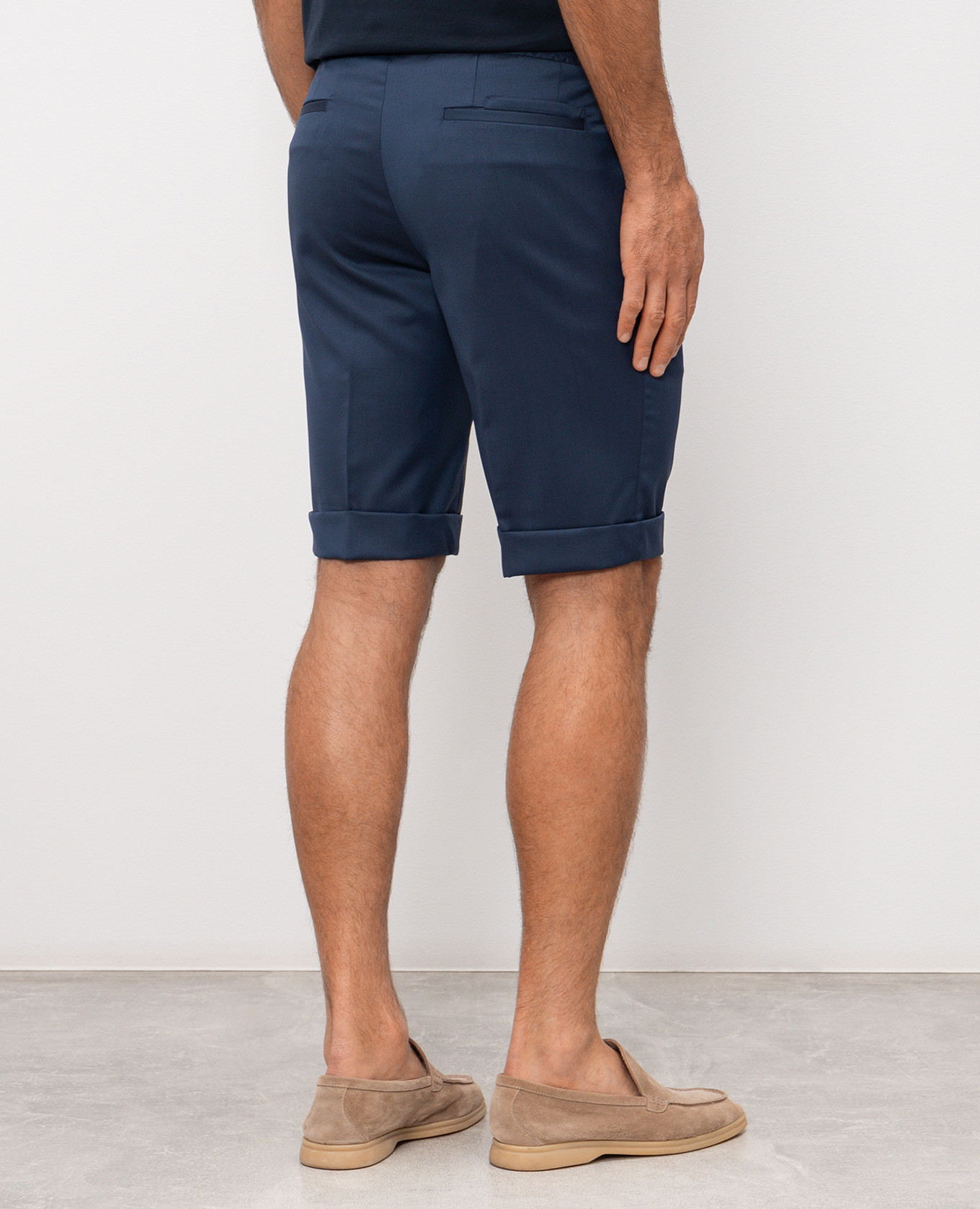 

Blue wool shorts with lapels Enrico Mandelli