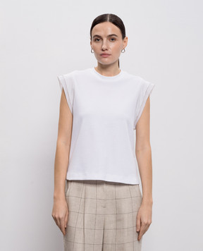 Peserico White top with chain A06236J05635A