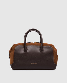 Gianni Chiarini Gemma brown leather bowler bag BS12241COMMGRNCM