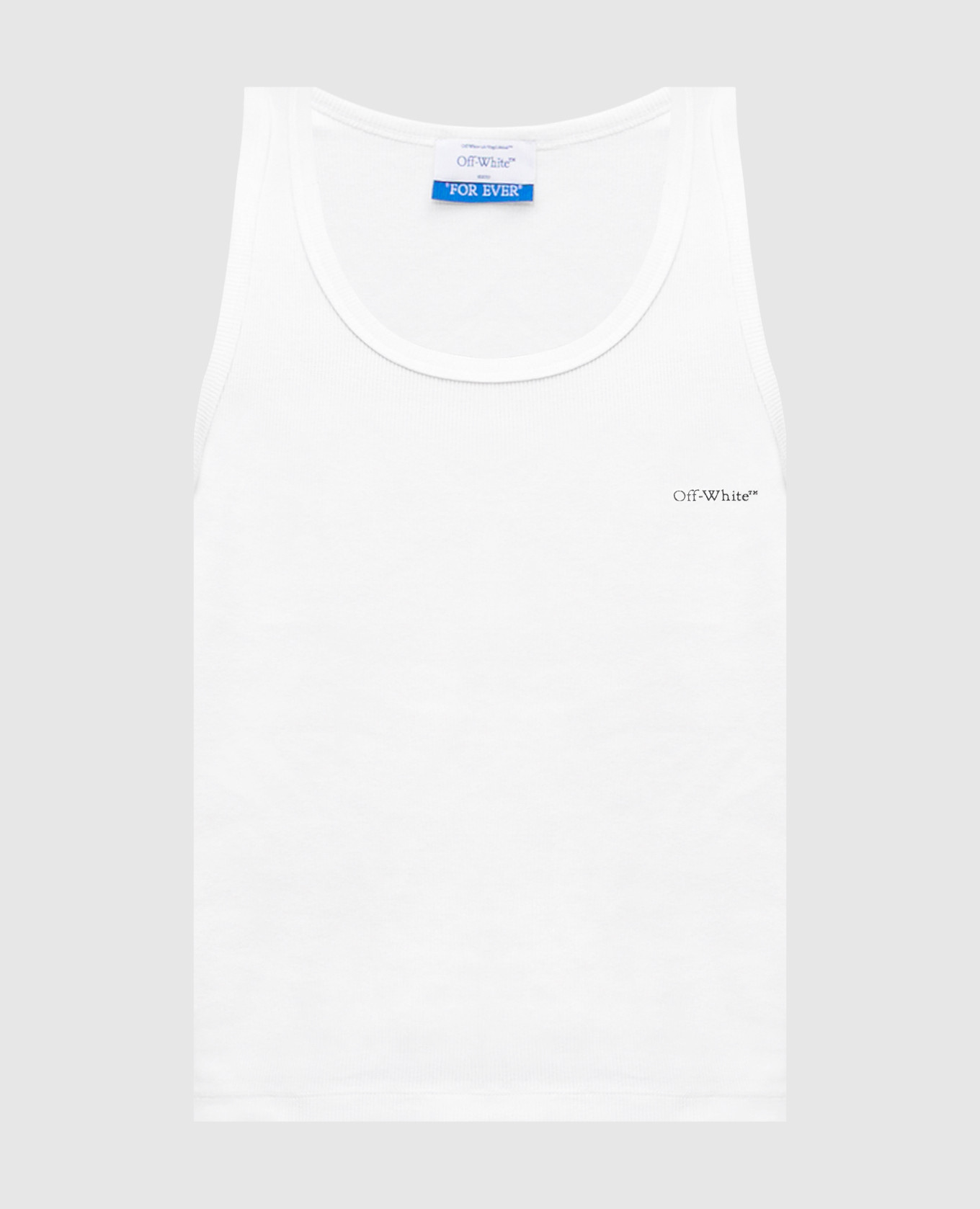 

White ribbed T-shirt with logo Off-White