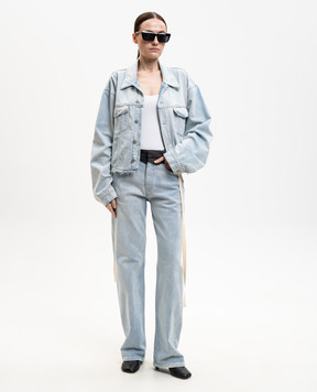 Maison Margiela MM6 Blue jeans with logo patch S52LA0270M30056