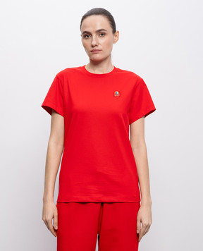 Parajumpers Sabella red T-shirt with logo patch 26SPWTSER33