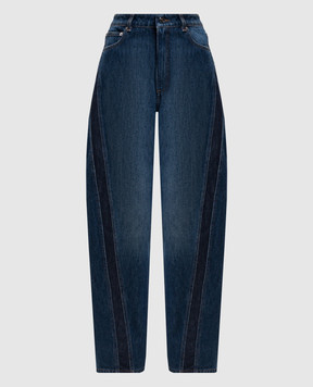 Givenchy Cocoon blue banana jeans with logo patch BW51C3517B