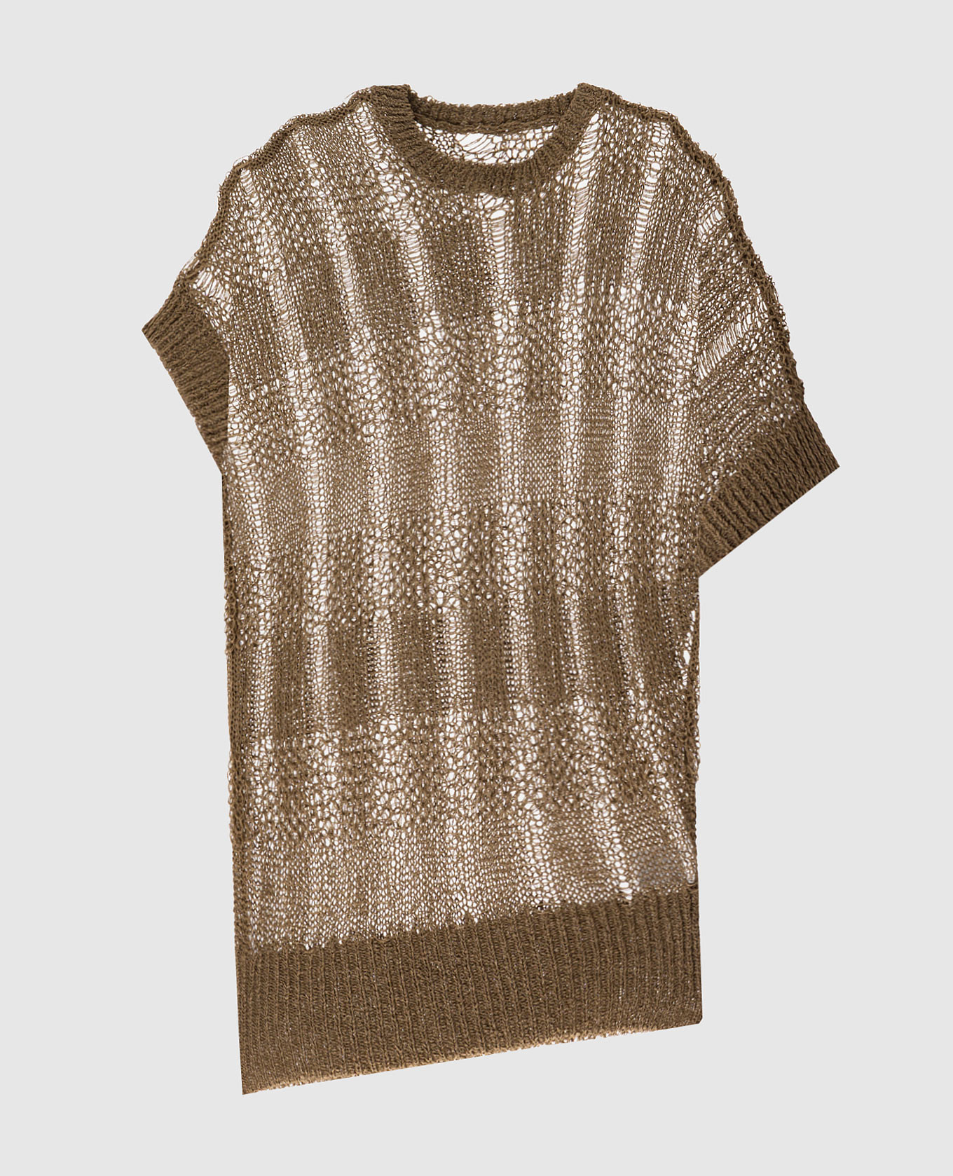 

Khaki long openwork sweater Y`S Yamamoto