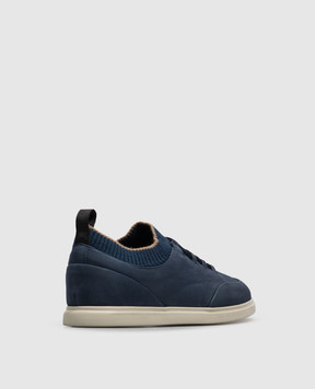 Lanciotti De Verzi Blue nubuck sneakers SNEAKERS