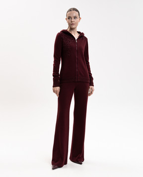 Ermanno Scervino Life Burgundy flared pants with wool D494P708XJO