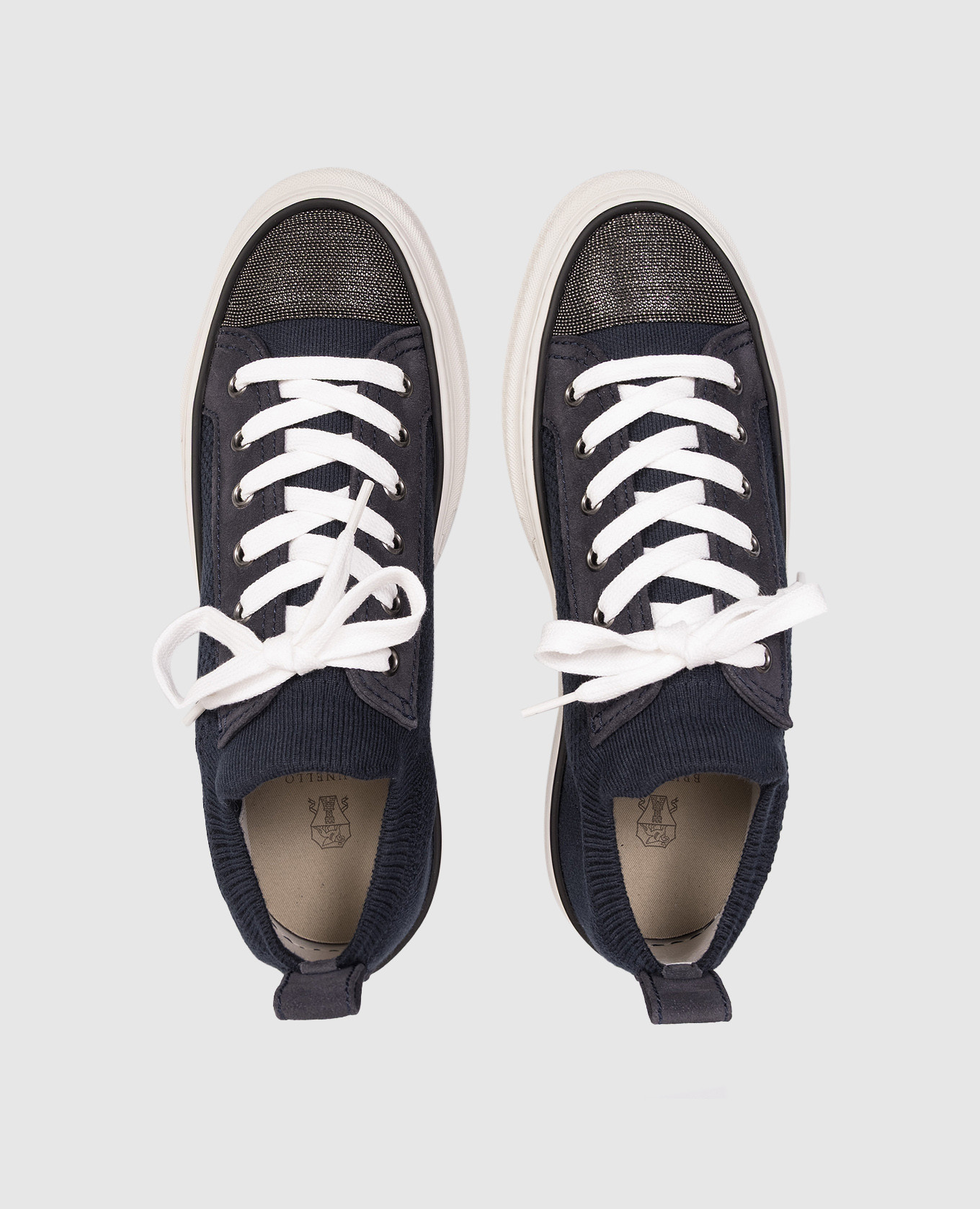 

Blue sneakers with a monil chain Brunello Cucinelli