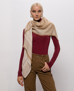 Saint Laurent Brown cashmere and silk scarf 7961083Y753
