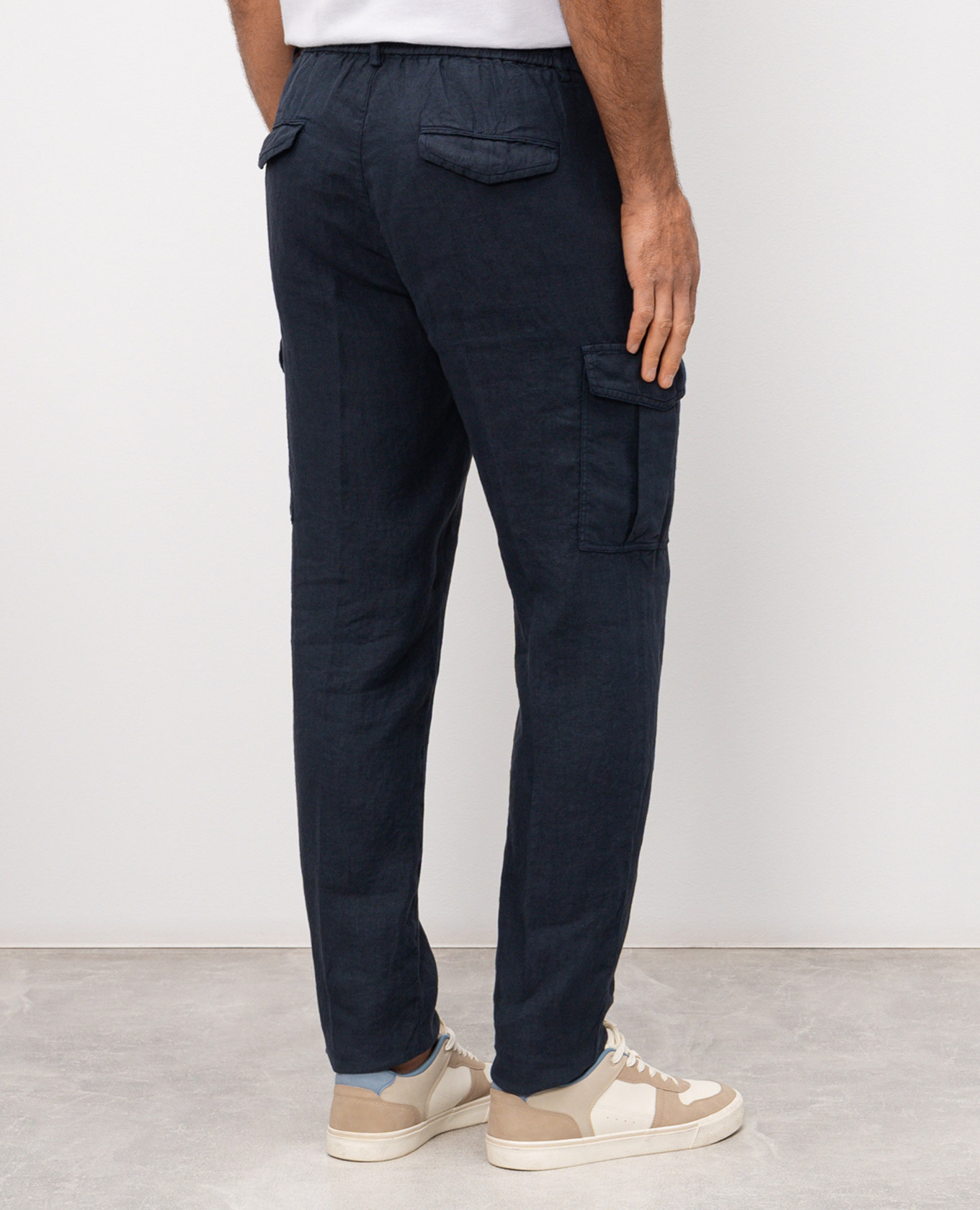 

Blue linen cargo pants Peserico