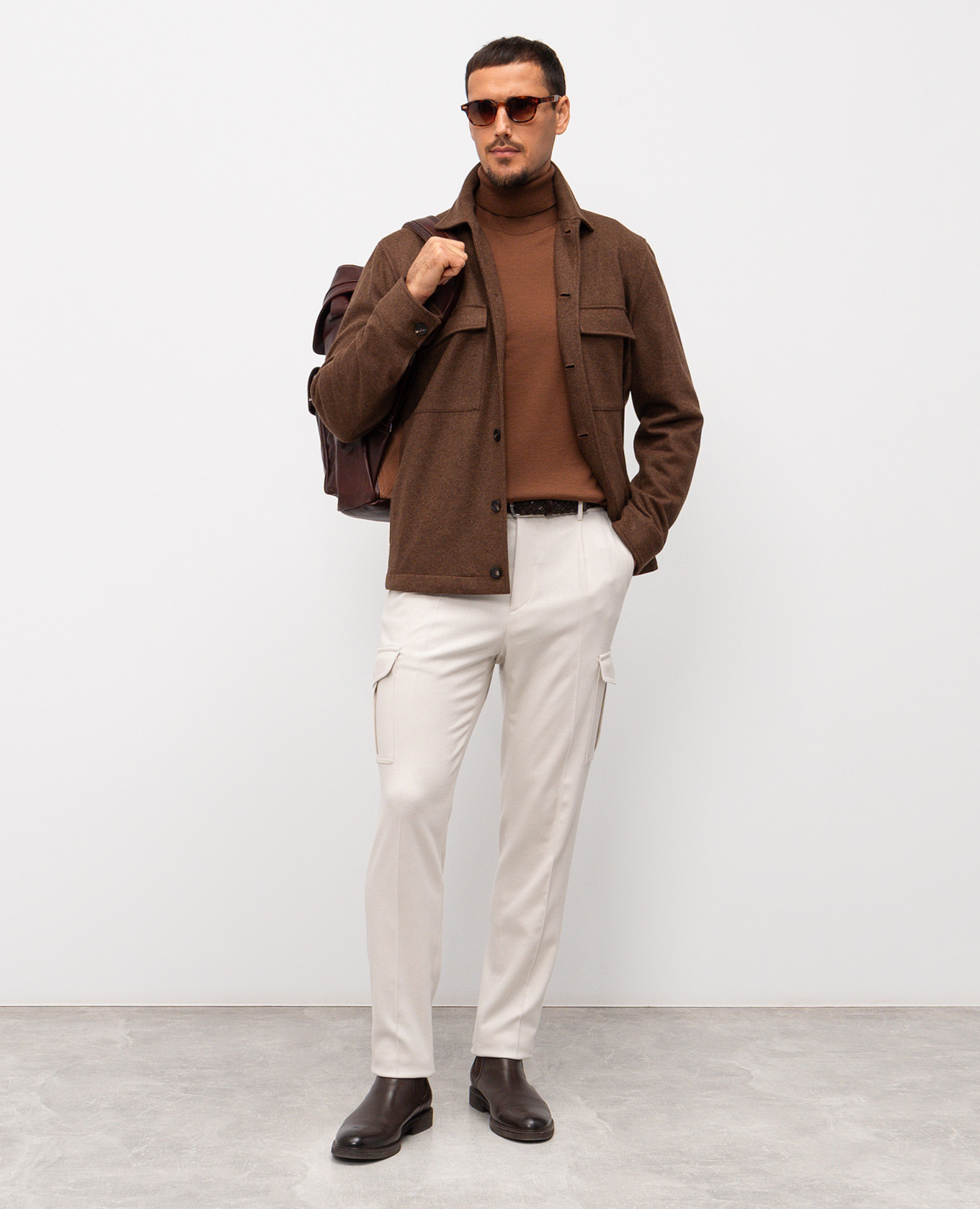 

Brown wool golf Peserico