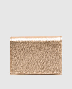 Valentino VLogo Signature Gold Leather Wallet 9W2P0AJ3CHL
