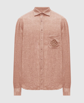 Stefano Ricci Brown linen shirt MC008163BX2922