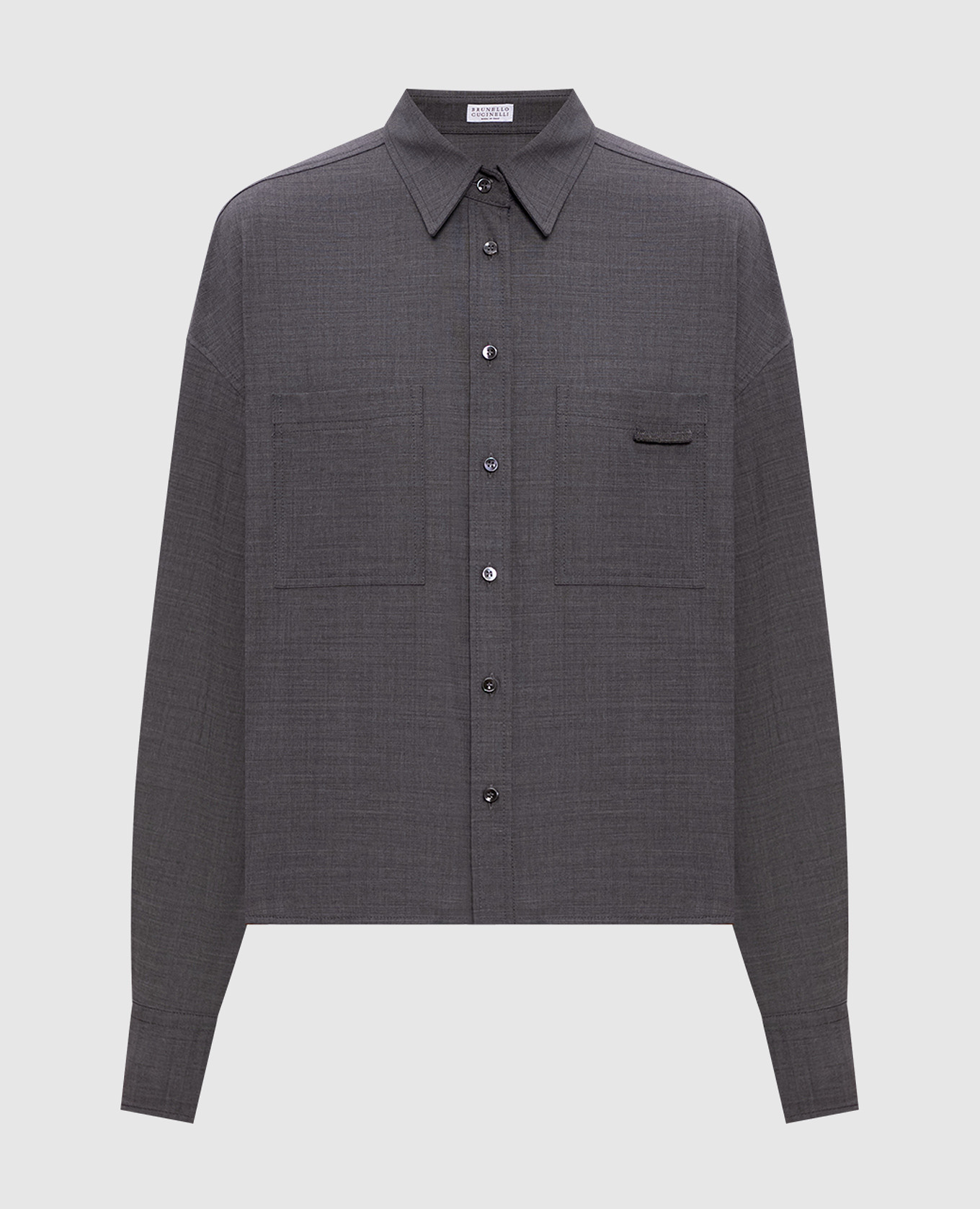 Gray shirt with wool
