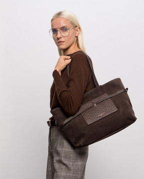 Gianni Chiarini Belty brown suede tote bag BS12696CMSTEMU