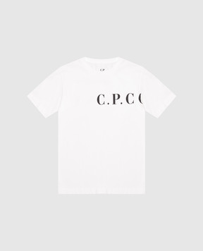 C.P. Company Children's white T-shirt with logo C5M00LLAA171014