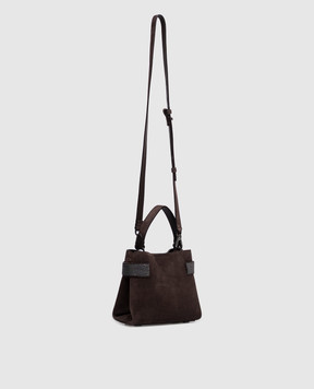 Brunello Cucinelli Brown suede bag Essence MBDLD2499