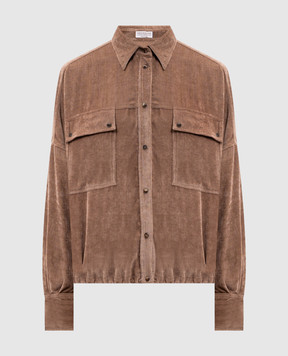 Brunello Cucinelli Brown corduroy shirt jacket MP547M1V06