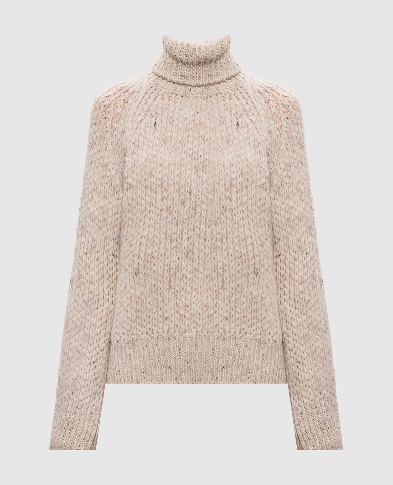 Beige alpaca wool sweater