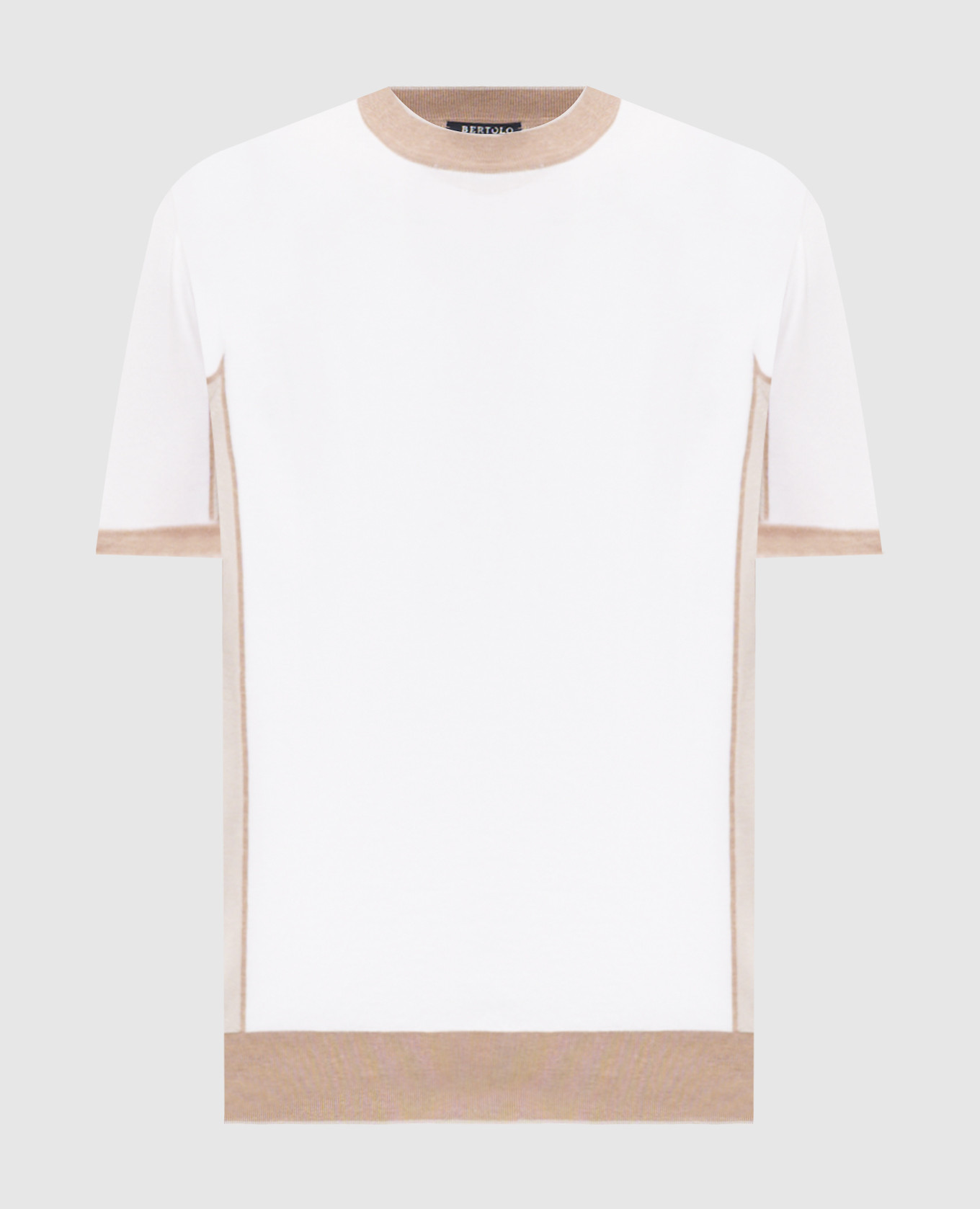 

White T-shirt with silk Bertolo Cashmere
