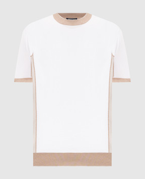 Bertolo Cashmere White T-shirt with silk 902010001891
