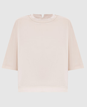 Peserico Beige silk blouse with chain A068712372E