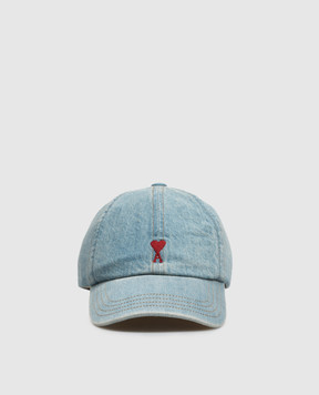 Ami Paris Children's blue cap with embroidery KCP288DE0140