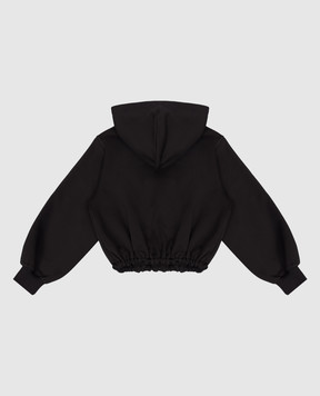 Dolce&Gabbana Children's black sports jacket with monogram embroidery L5JWCPG7PSA812+